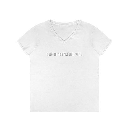 I Like Them Soft and Fluffy Ladies' V-Neck T-Shirt