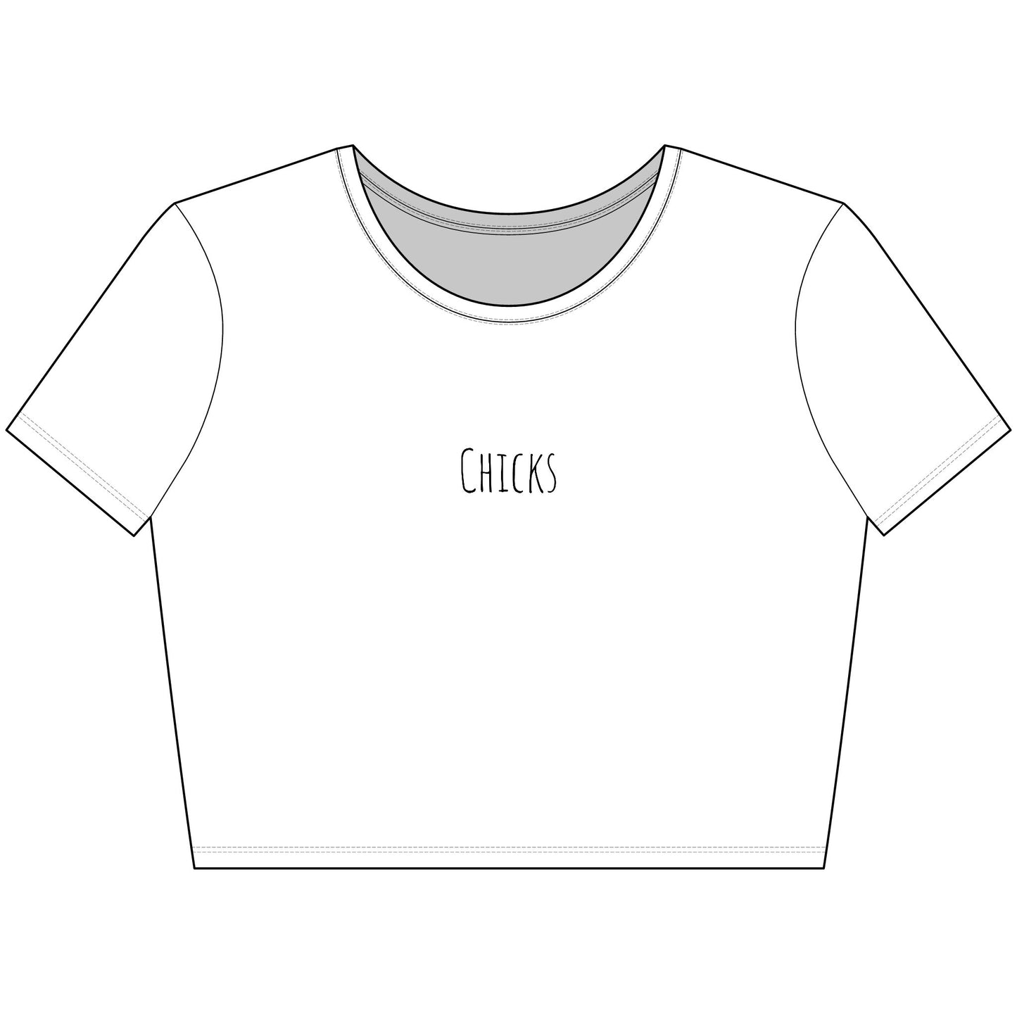 Chicks Trendy Women's Crop Tee
