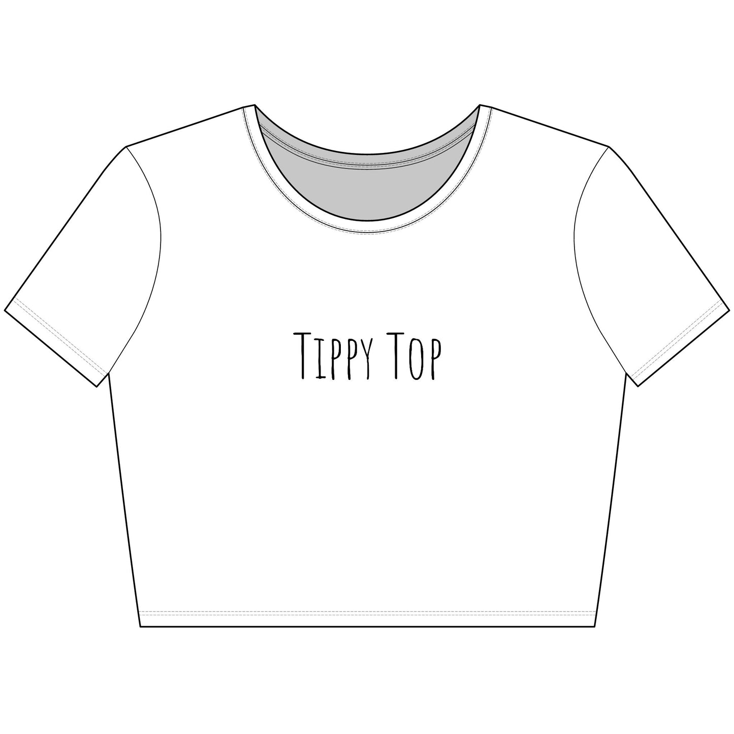 Tippy Top Trendy Women's Crop Tee