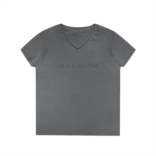 I Like Them Soft and Fluffy Ladies' V-Neck T-Shirt