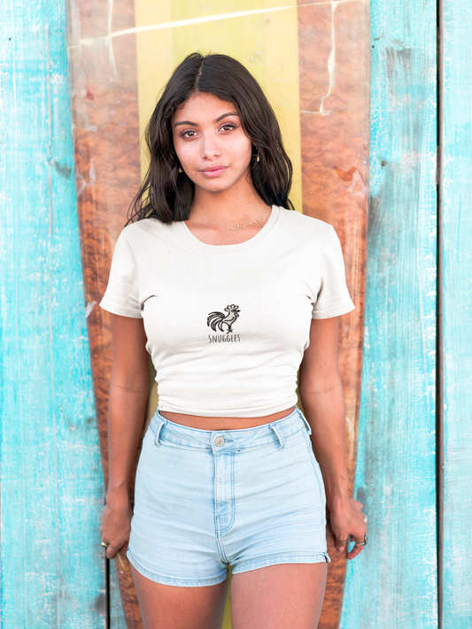 Snuggles Women's Crop Tee